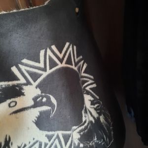 Wool Poncho made in Ecuador reversable. Never worn.